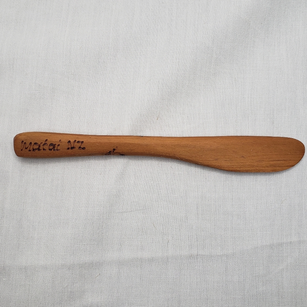 Handcrafted Small Matai Wood Spreader Knife New Zealand